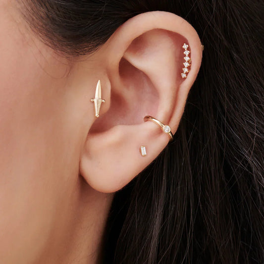 Helix Piercing Jewelry: Edgy Sparkle for Cartilage