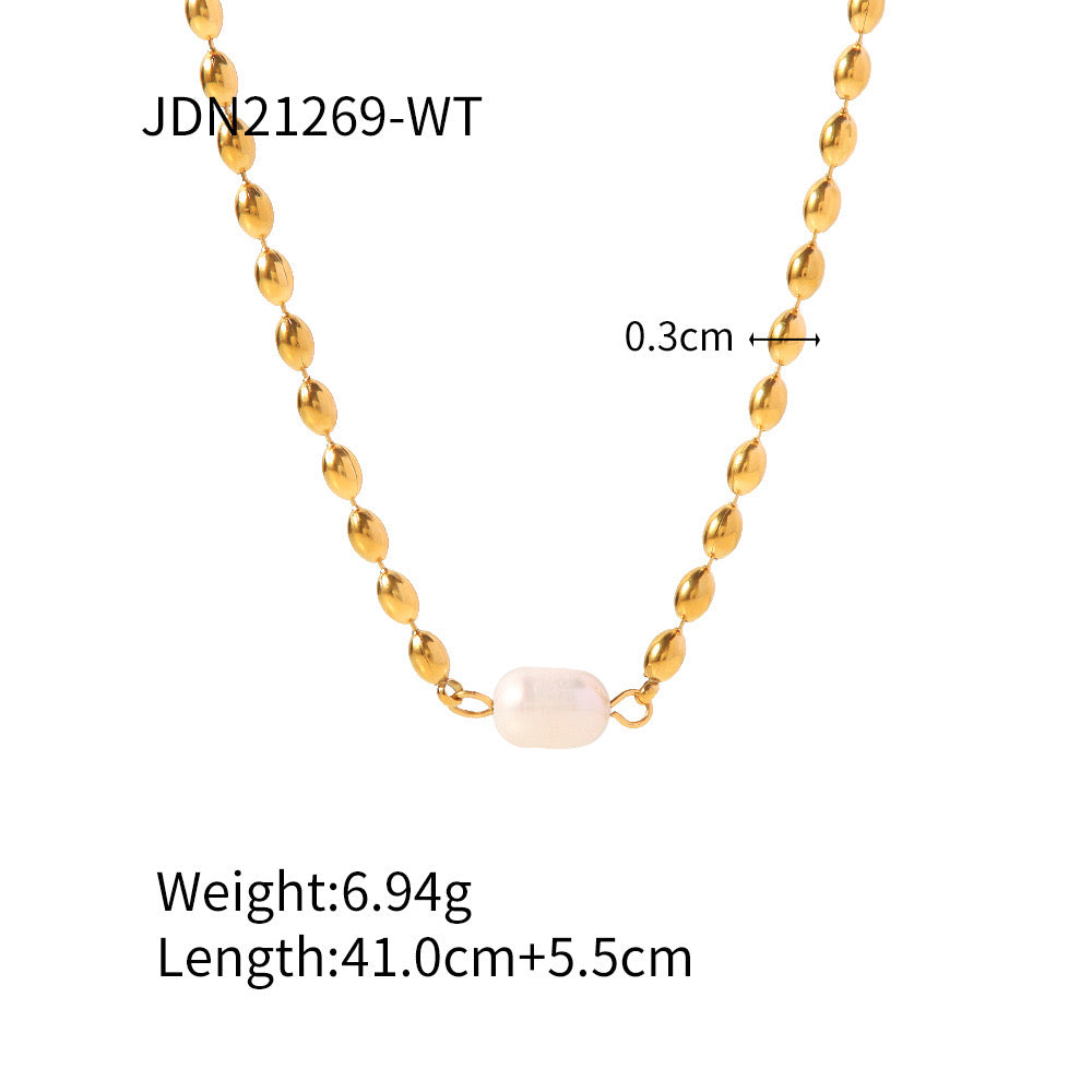 18K Gold Pearl Beaded Bracelet