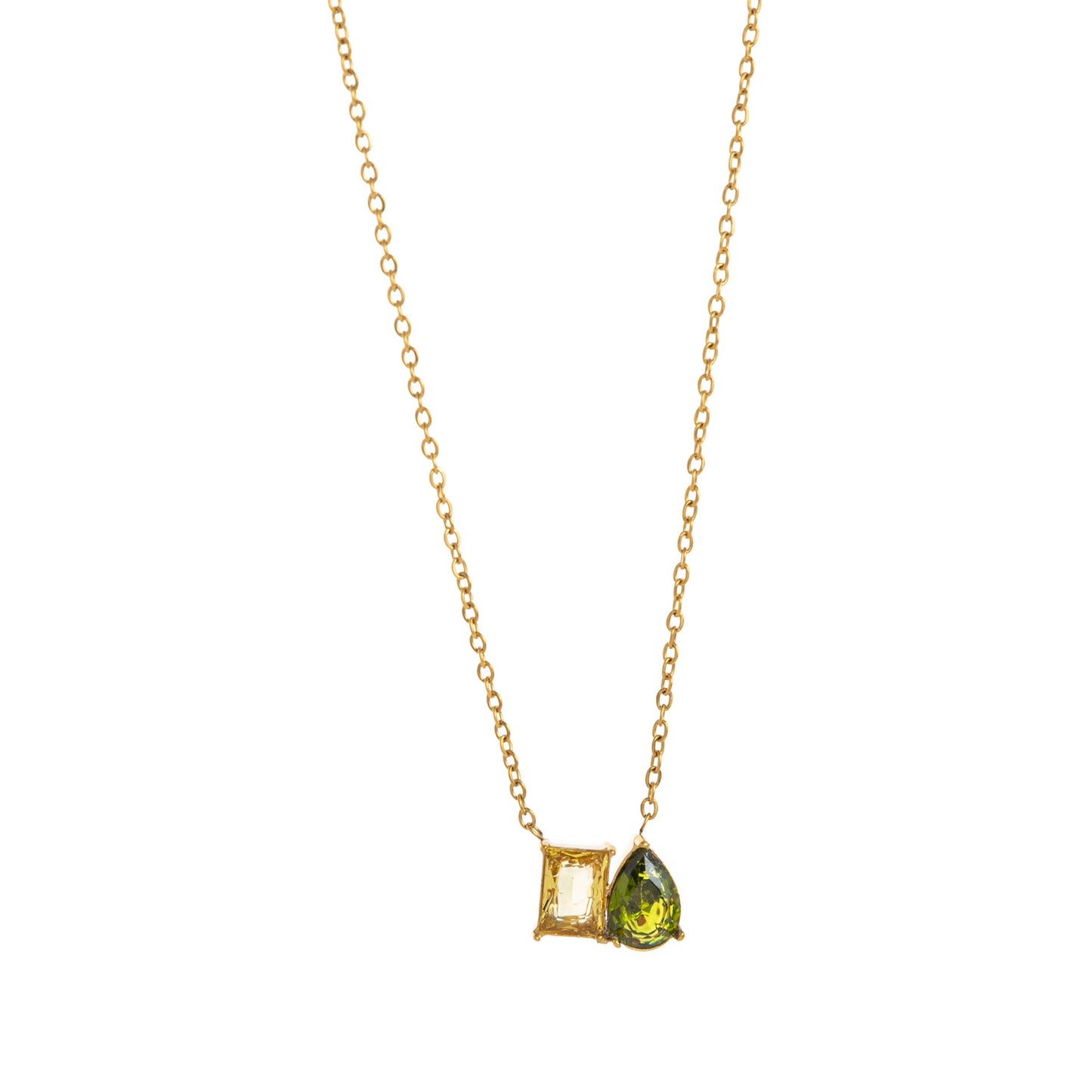18K Gold Soulmate Birthstone Pendant Necklace