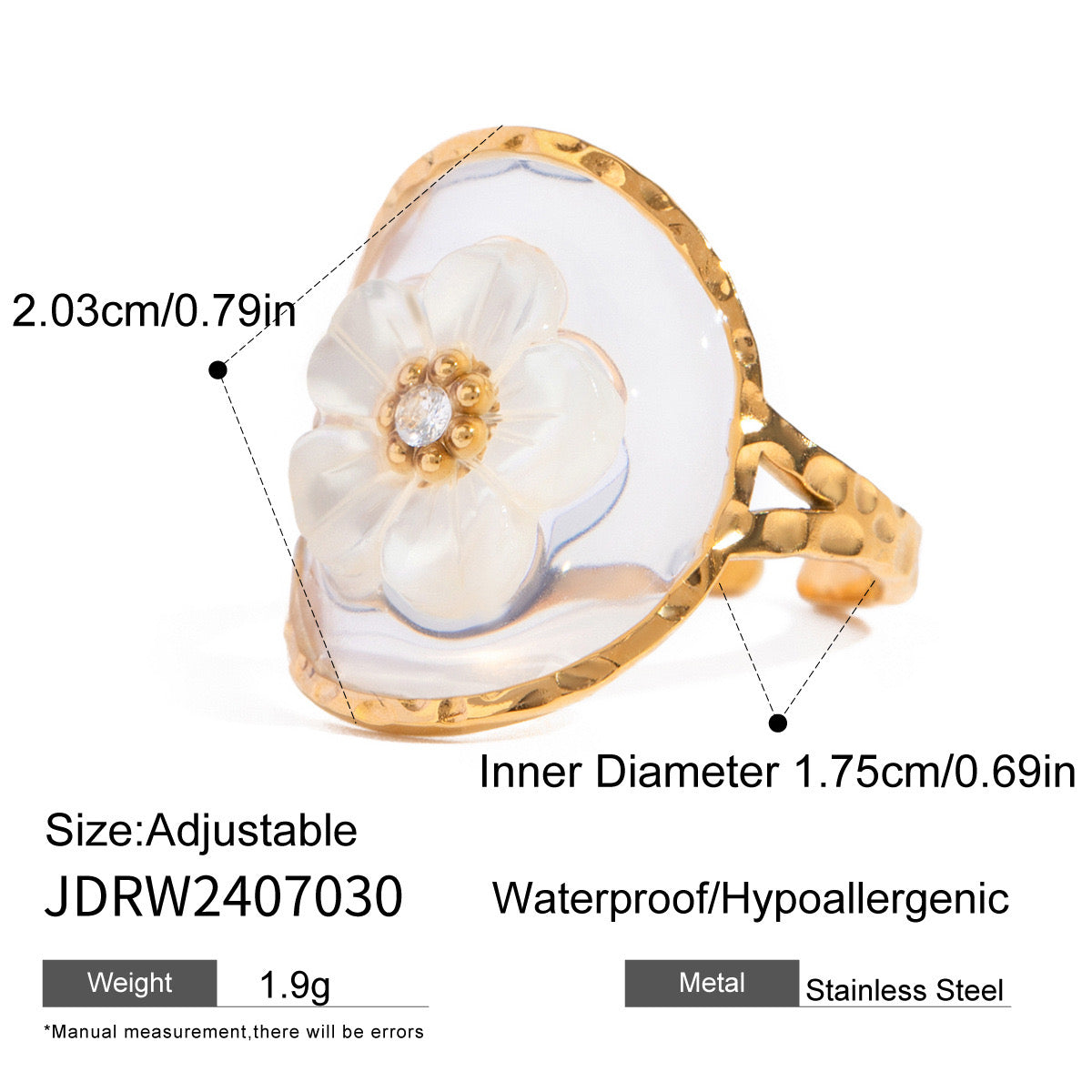 18K Gold Fairy Flower Ring
