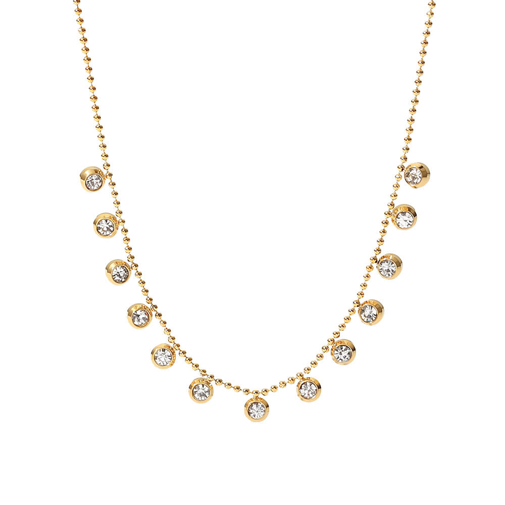 18K Gold Star Sprinkle Choker Necklace