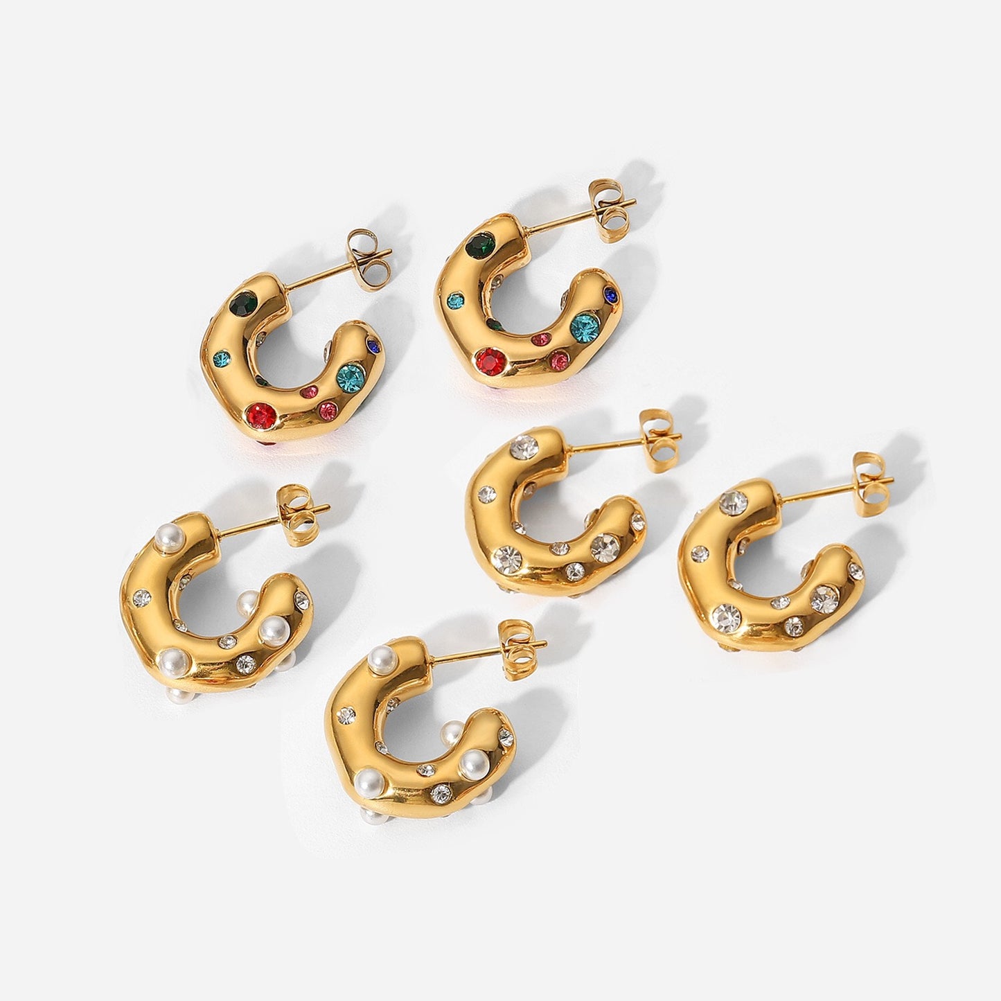 18K Gold Extra Chic Huggie Earrings