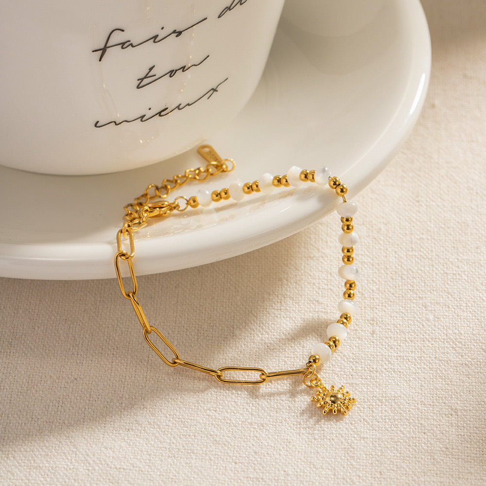 18K Gold Sunny Charm Bracelet
