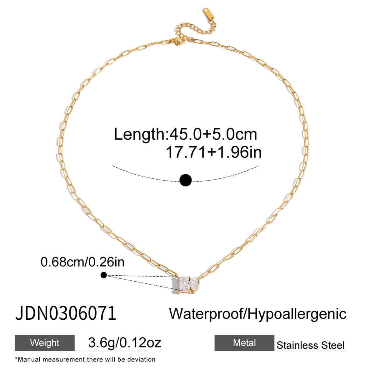 18K Gold Perfect Match Pendant Rope Chain Necklace Set