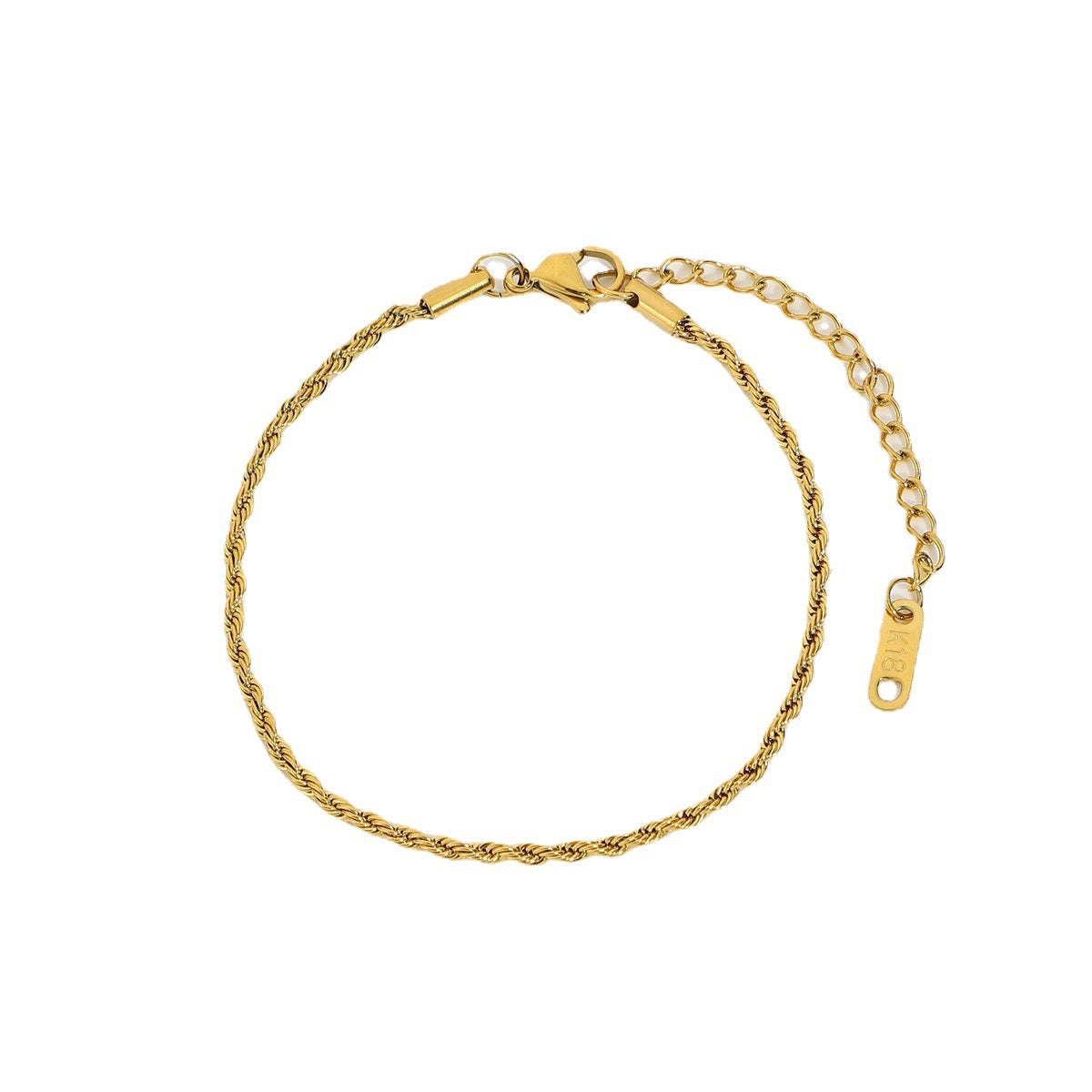18K Gold Rope Bracelet