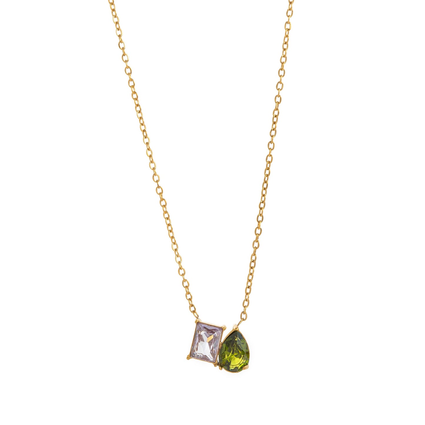 18K Gold Soulmate Birthstone Pendant Necklace