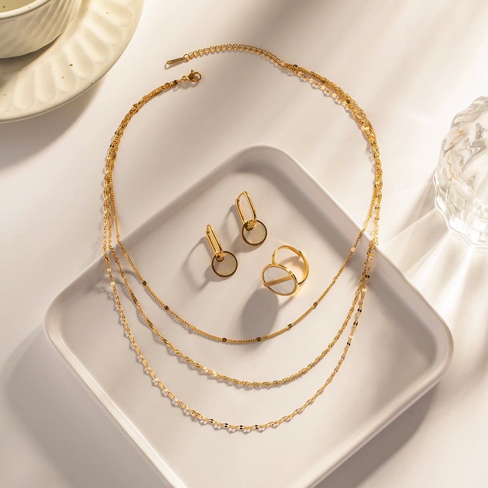 18K Gold Delicate Glimmer Chain Layered Necklace