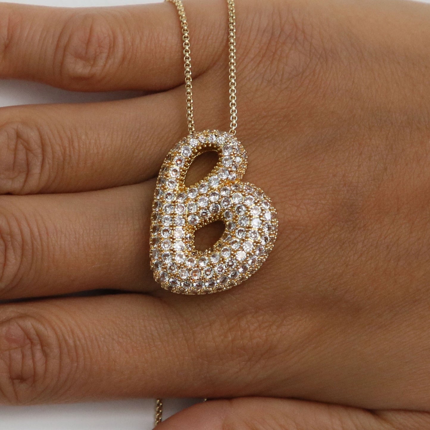 14K Gold Celebrity Initial Pendant Necklace -