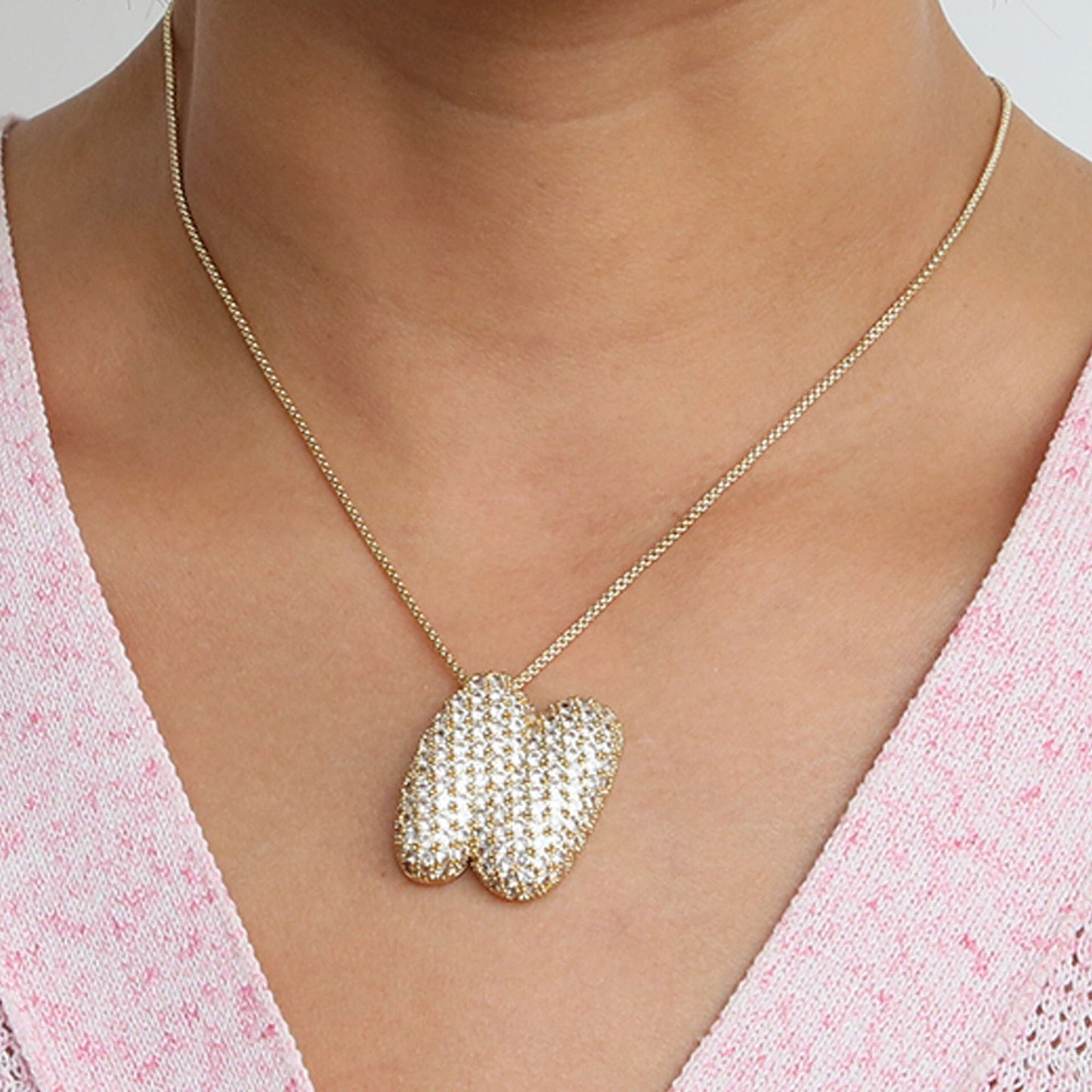 14K Gold Celebrity Initial Pendant Necklace -