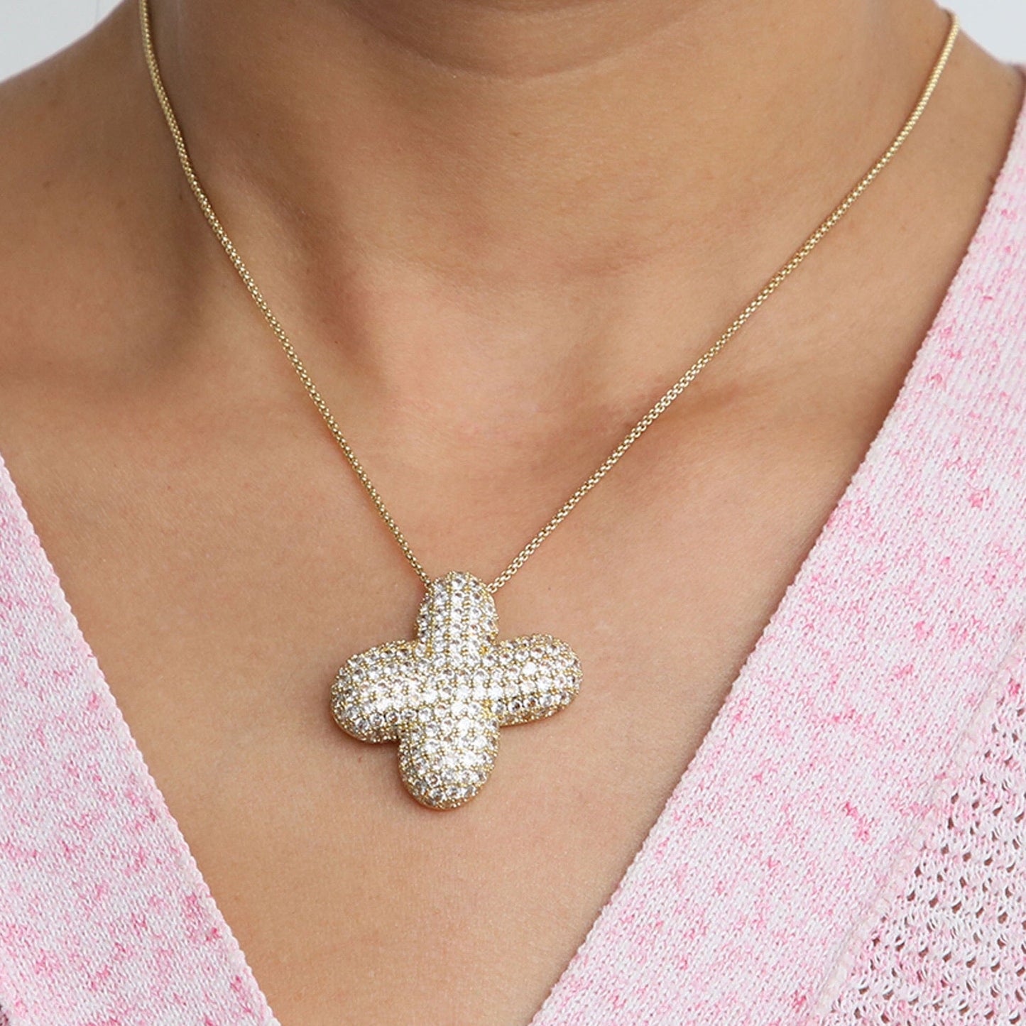 14K Gold Celebrity Initial Pendant Necklace -