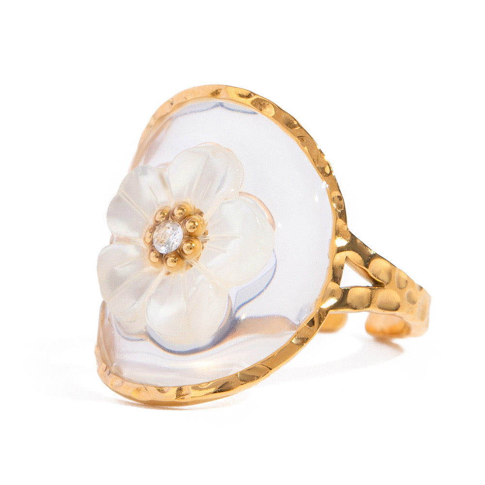 18K Gold Fairy Flower Ring