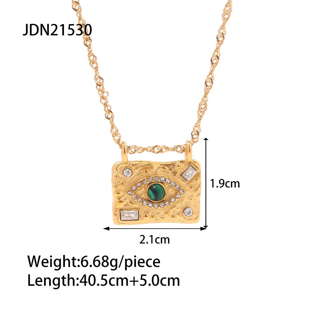 18K Bling Evil Eye Ring/Necklace -