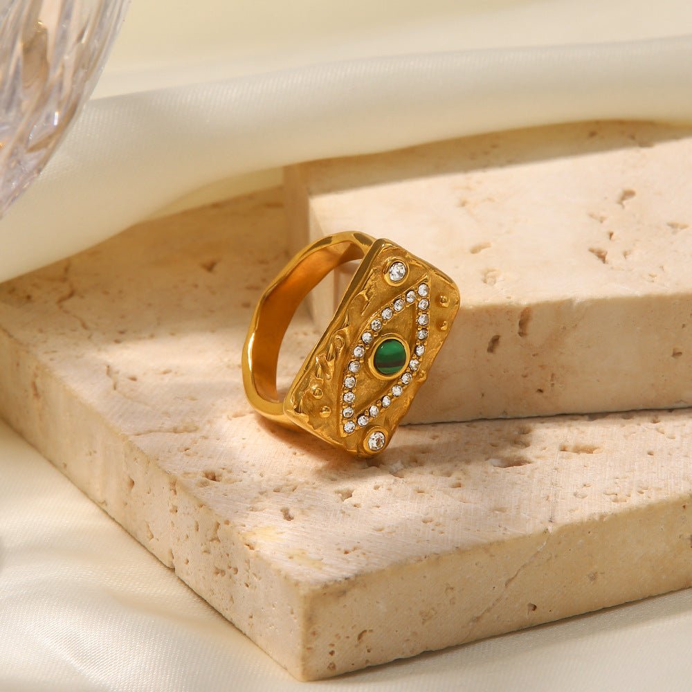 18K Bling Evil Eye Ring/Necklace -
