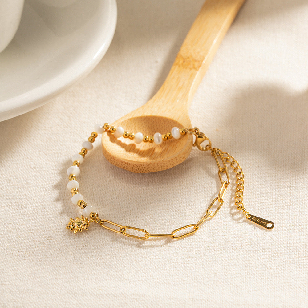 18K Gold Sunny Charm Bracelet