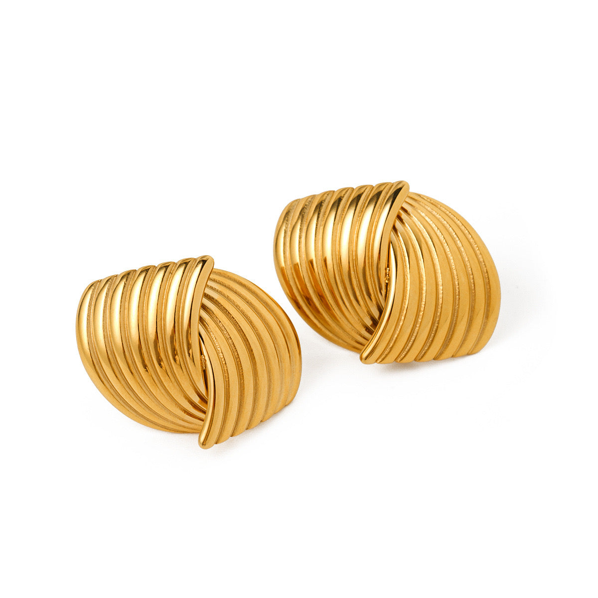 18K Gold Hold Together Stud Earrings
