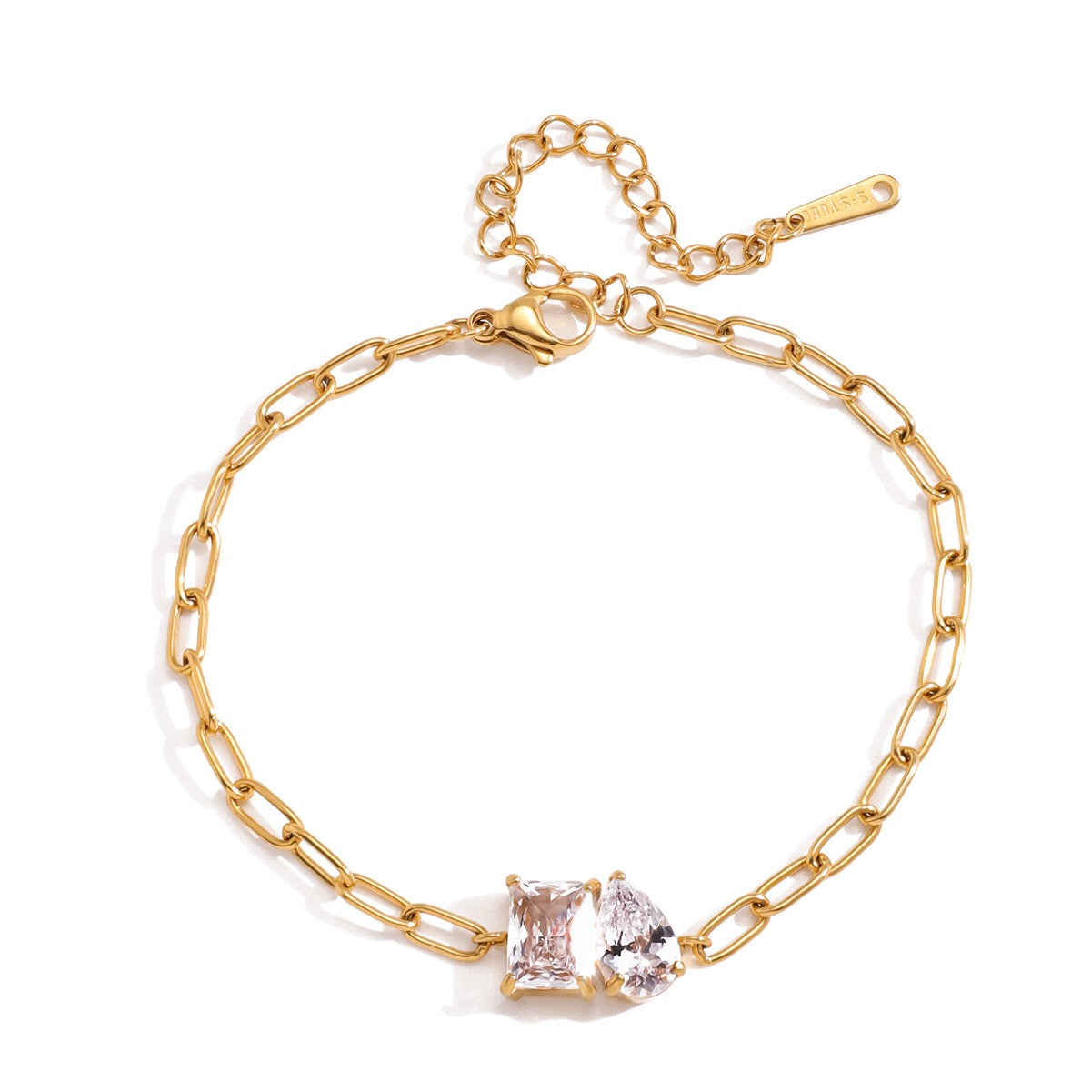 18K Gold Perfect Match Paperclip Chain Dainty Bracelet
