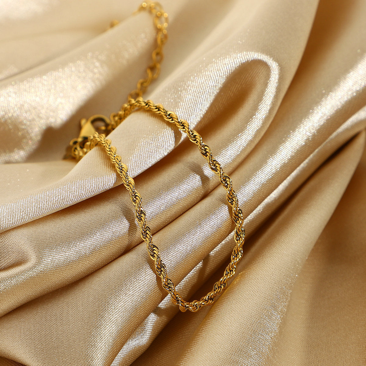 18K Gold Rope Bracelet