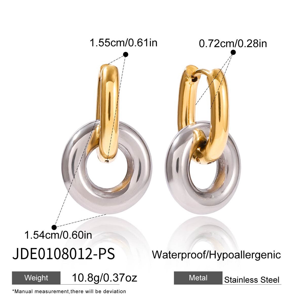 18K Gold Golden Muse Small Hoop Huggie Earrings