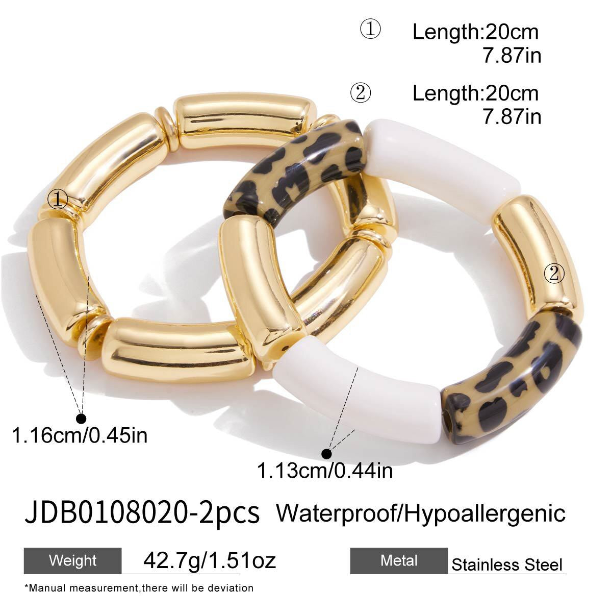 18K Gold Caramel Crush Statement Resin Bangle Bracelet Stacks