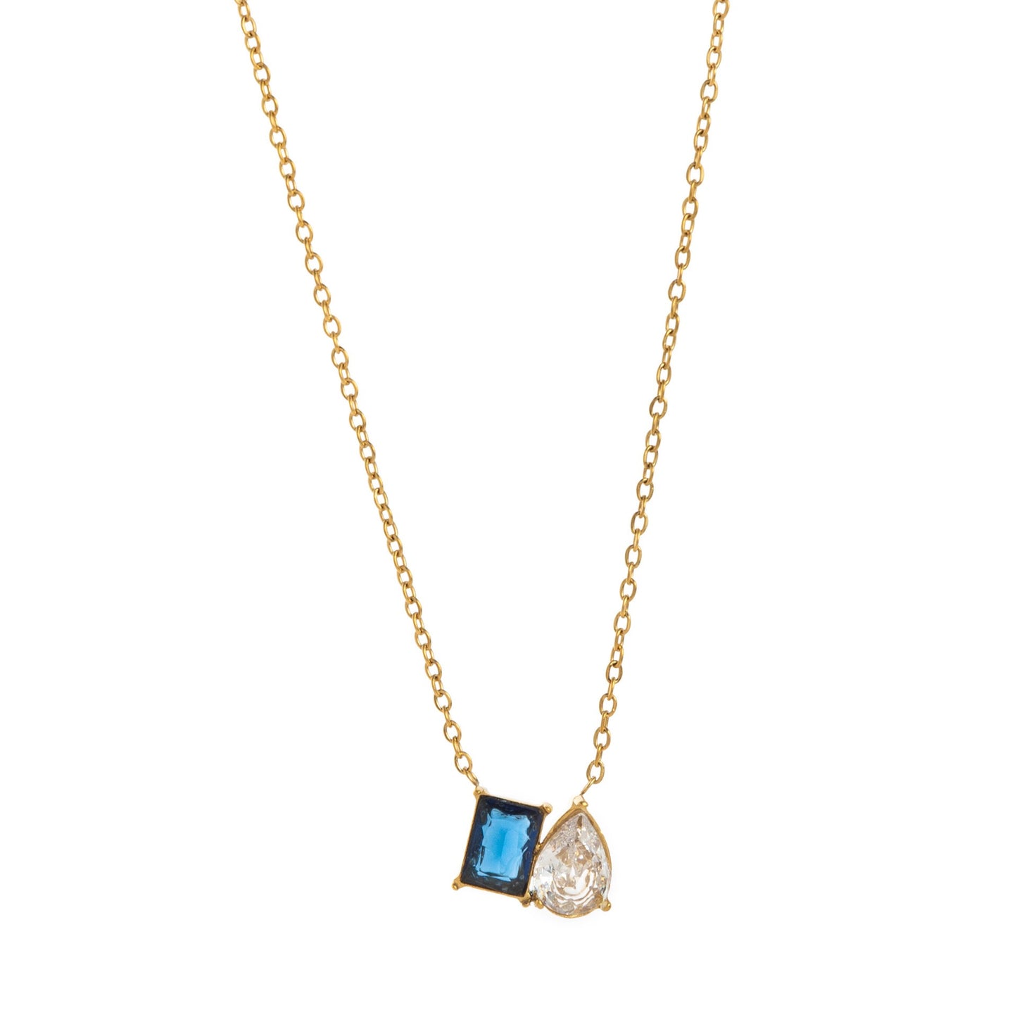 18K Gold Soulmate Birthstone Pendant Necklace
