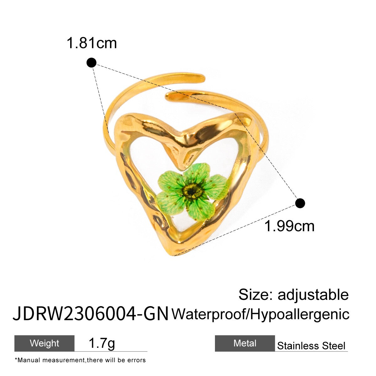 18K Gold Jelly Flower Statement Ring