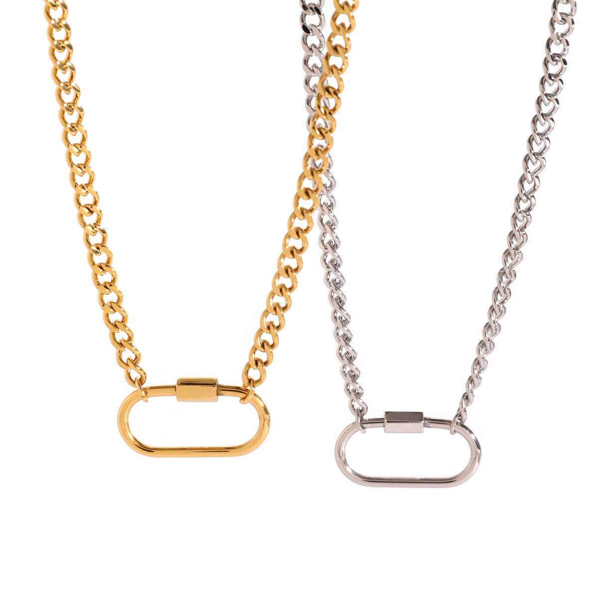 18K Gold Hooking Up Chain Charm Necklace Base