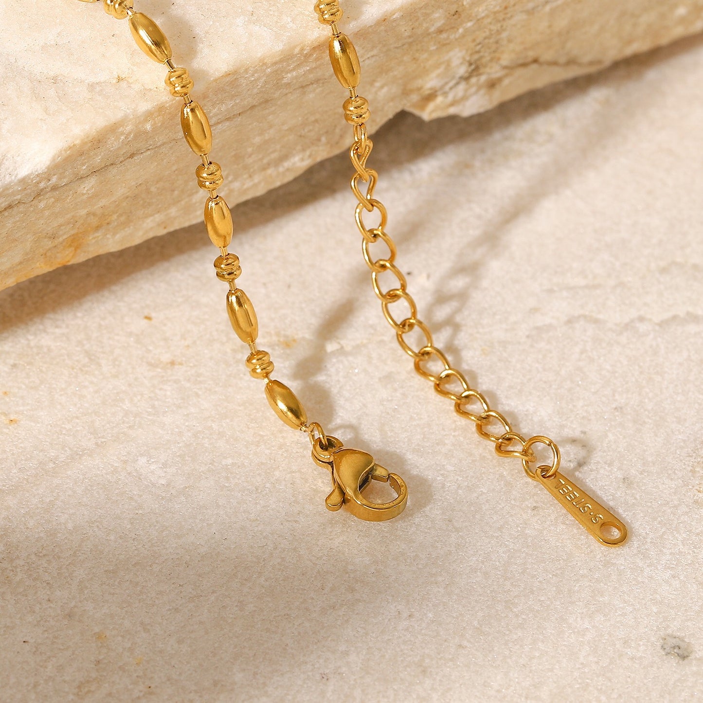 18K Gold Minimalist Beaded Bracelet