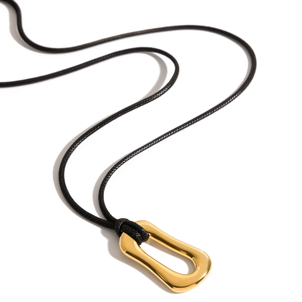 18K Gold Geometric Bubble Pendant Statement Necklace