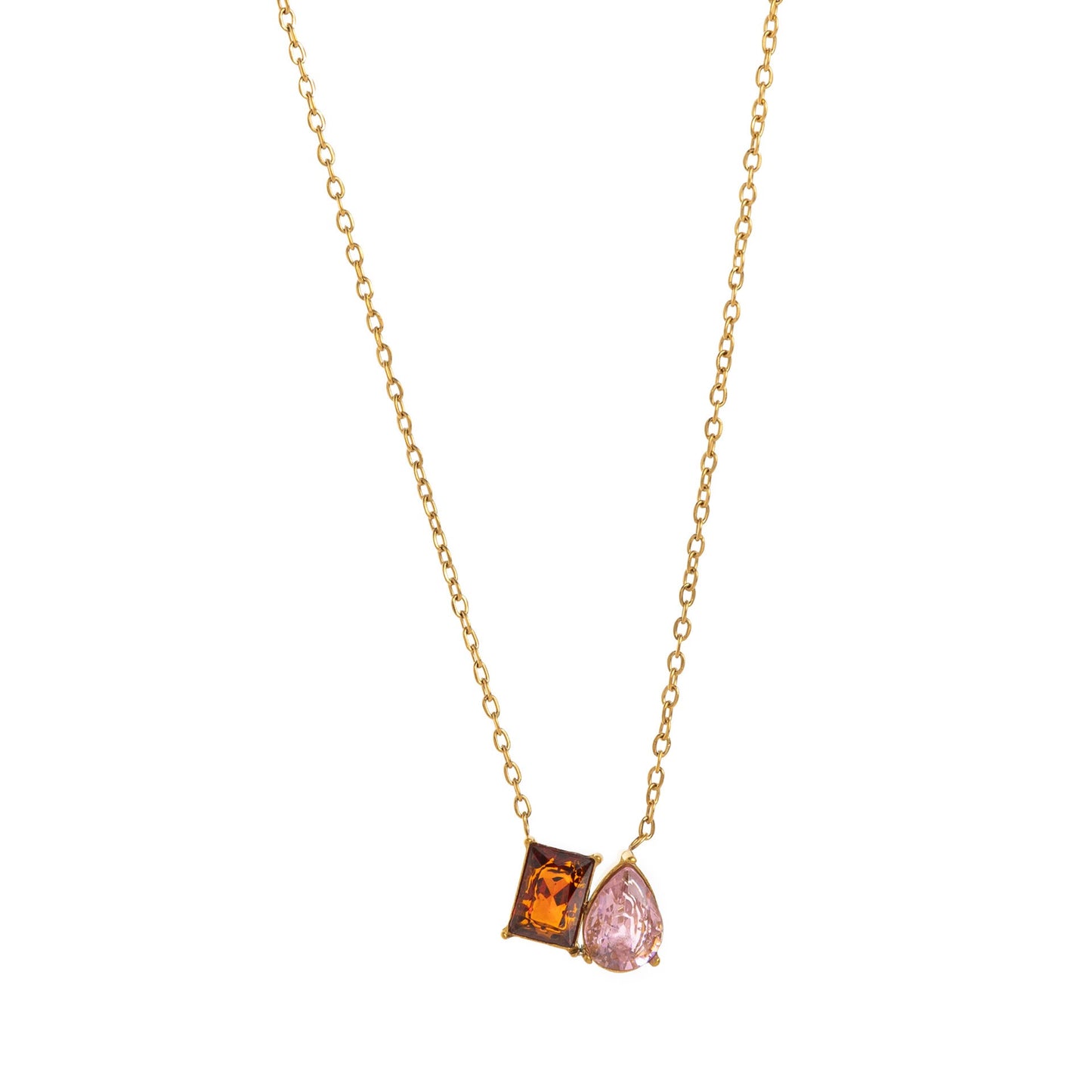 18K Gold Soulmate Birthstone Pendant Necklace