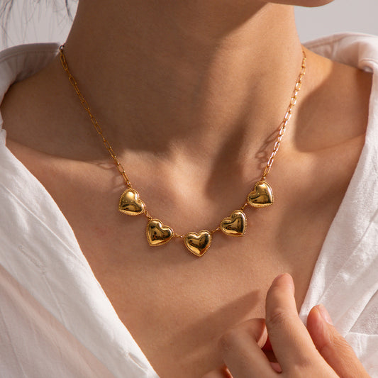 18K Gold Heart Full of Love Pendant Necklace
