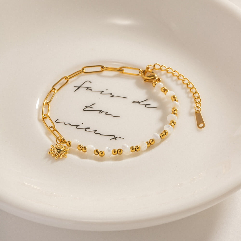 18K Gold Sunny Charm Bracelet