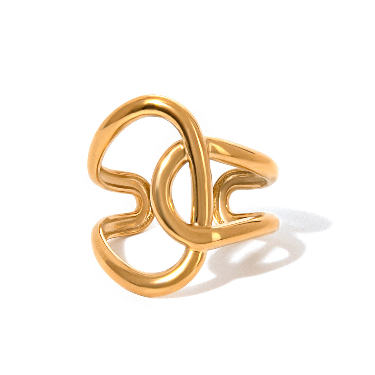 18K Gold Intertwined Statement Ring