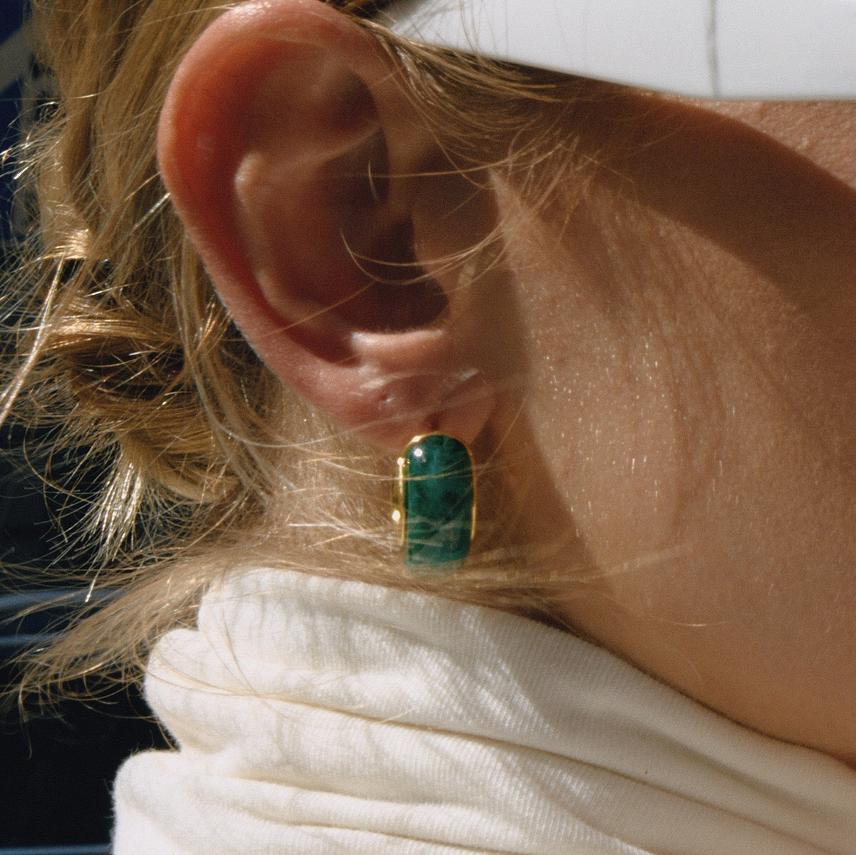 18K Gold Cozy Season Small Hoop Huggie Earrings