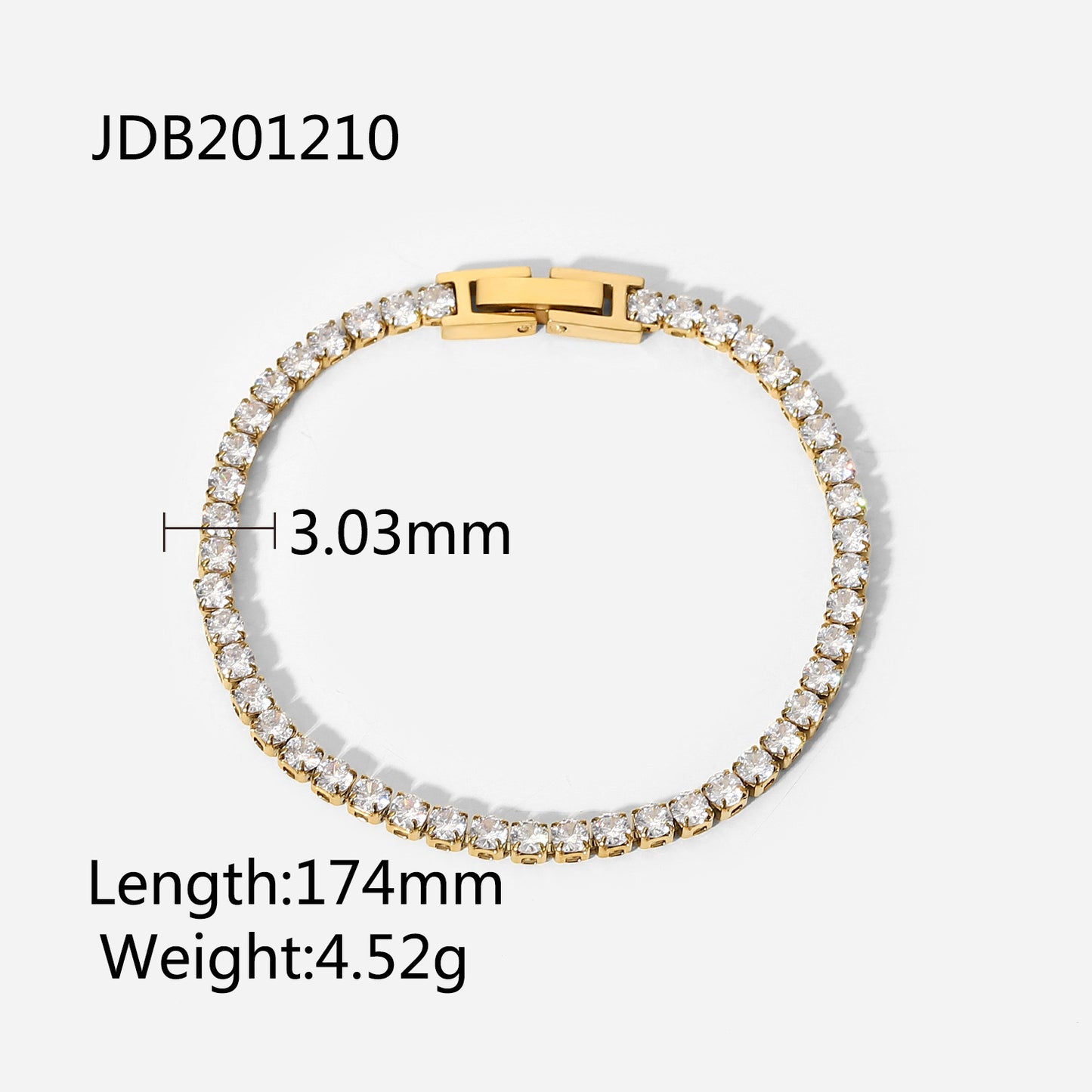18K Gold Tennis Bracelet