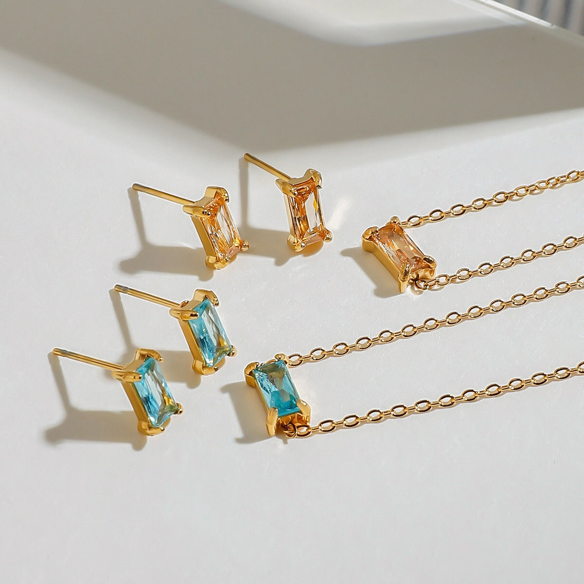 18K Gold Color Birthstone Dainty Chain Bracelet