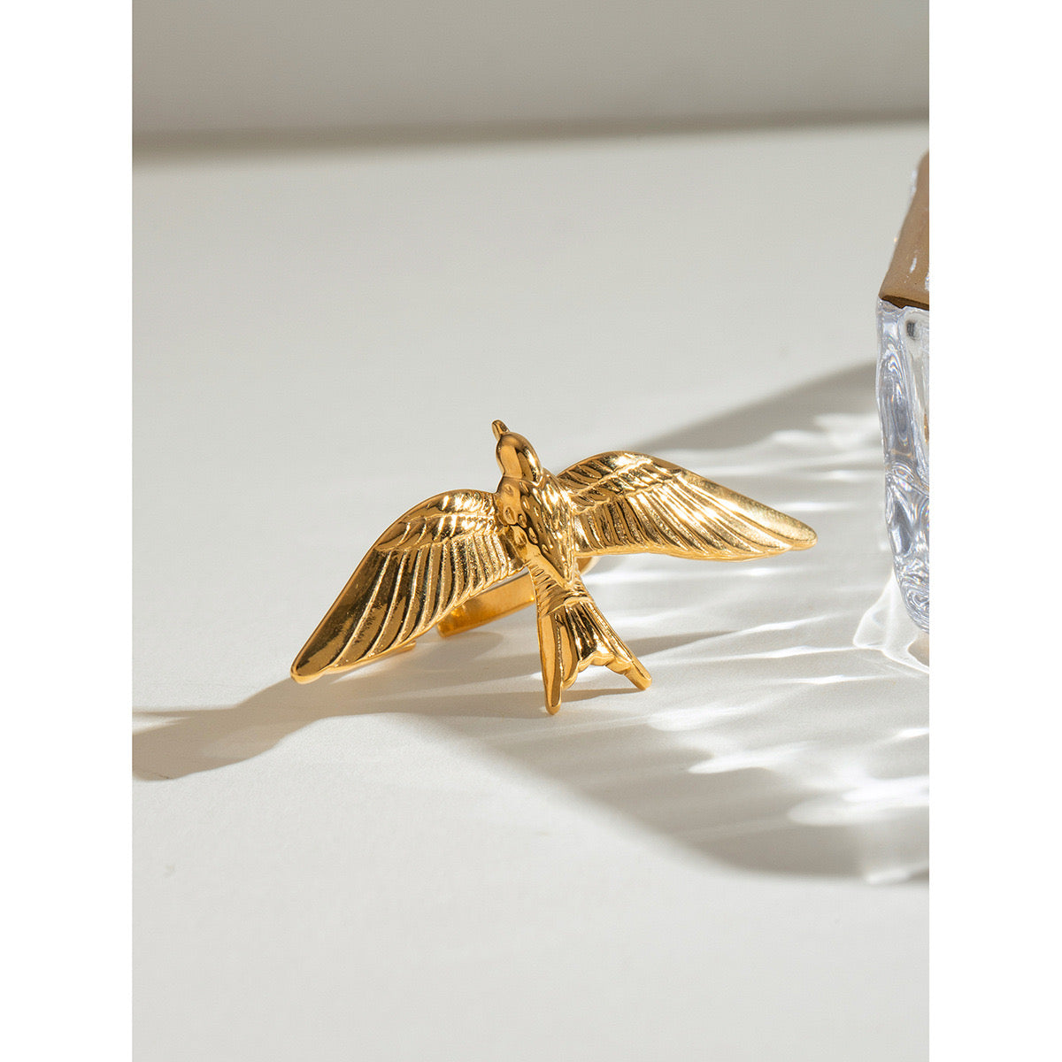 18K Gold Lady Bird Statement Ring