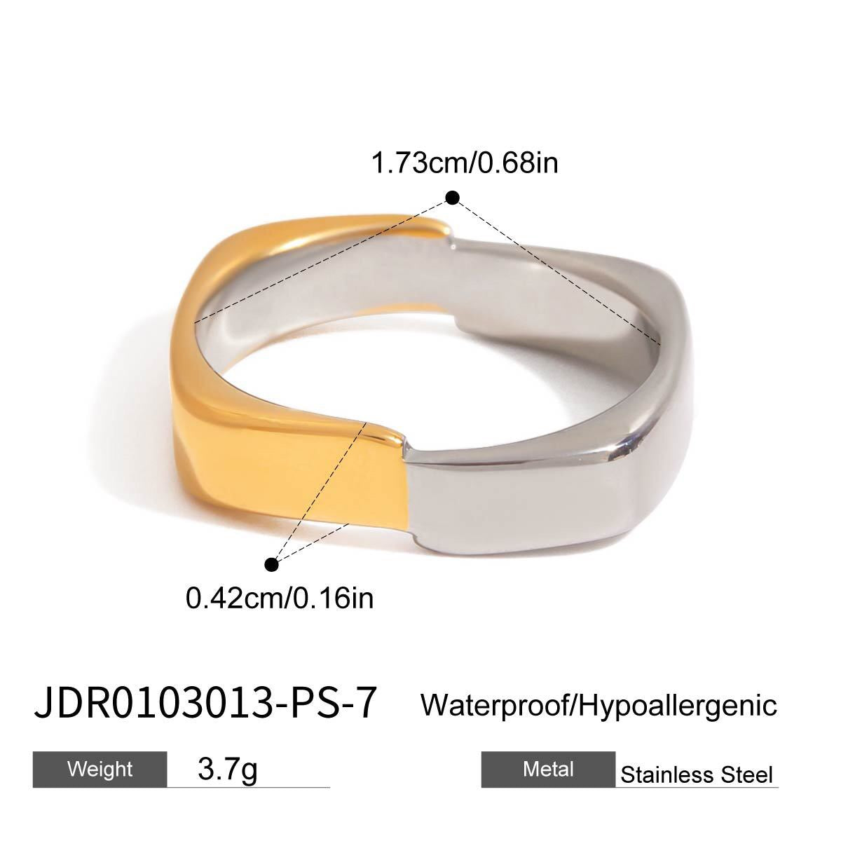 18K Gold Pink Princess Statement Stacking Rings