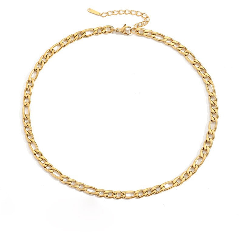 18K Gold Figaro Chain Necklace