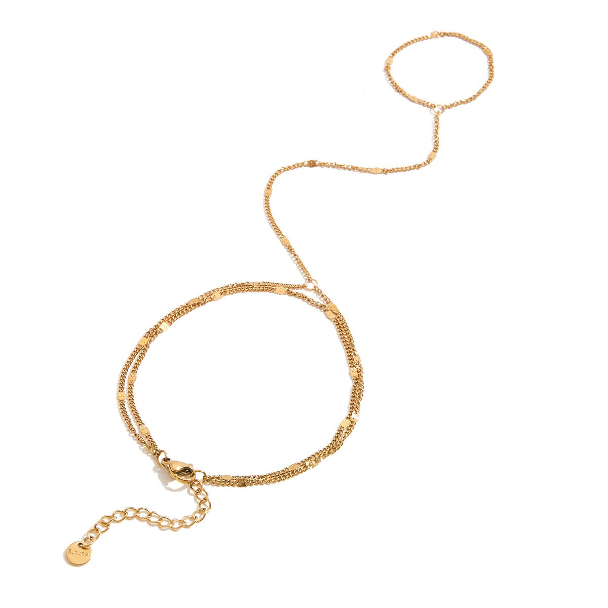 18K Gold Waterproof Chic Hand Chain Bracelet