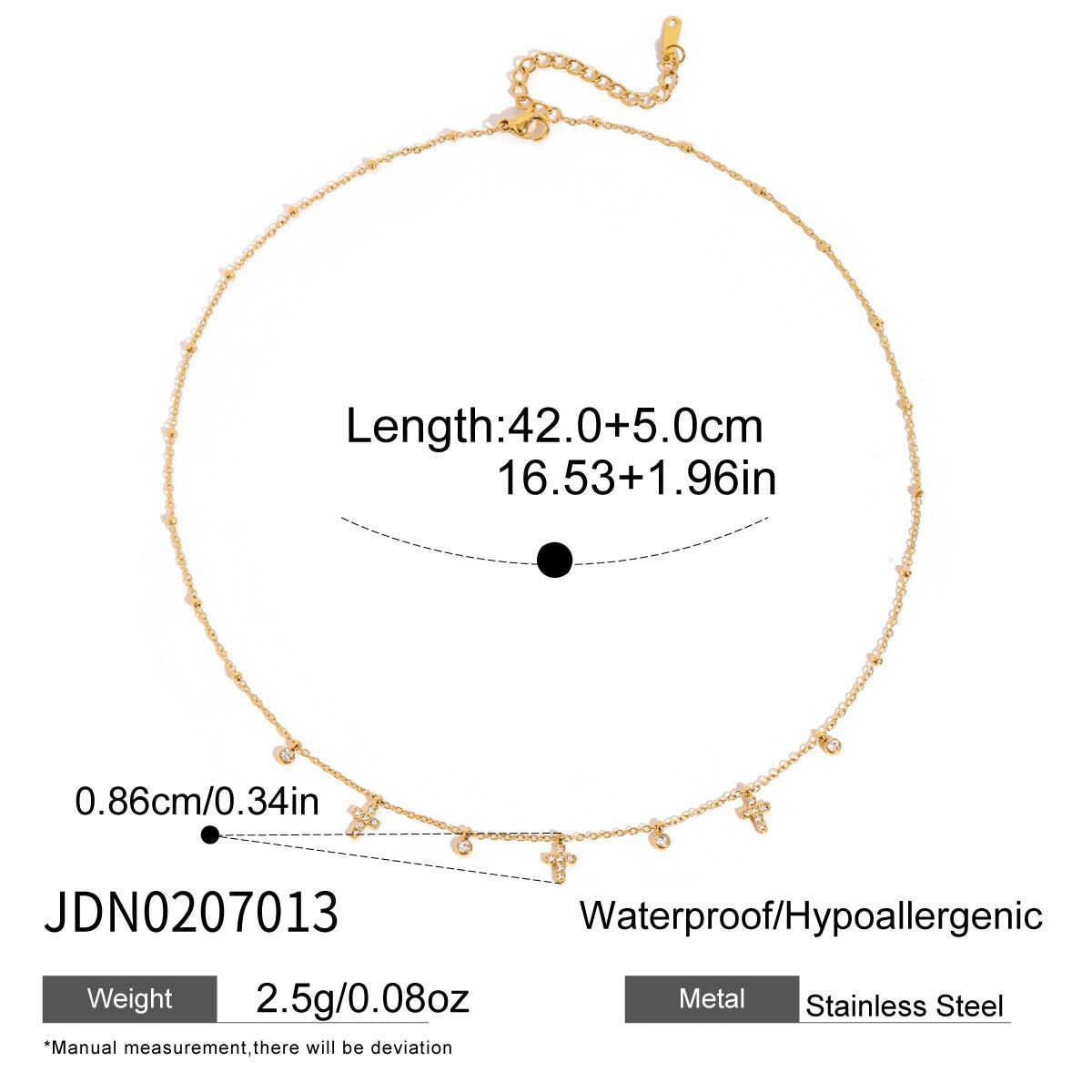 18K Gold Tempting Shimmer Heart Star Dainty Chain Necklace