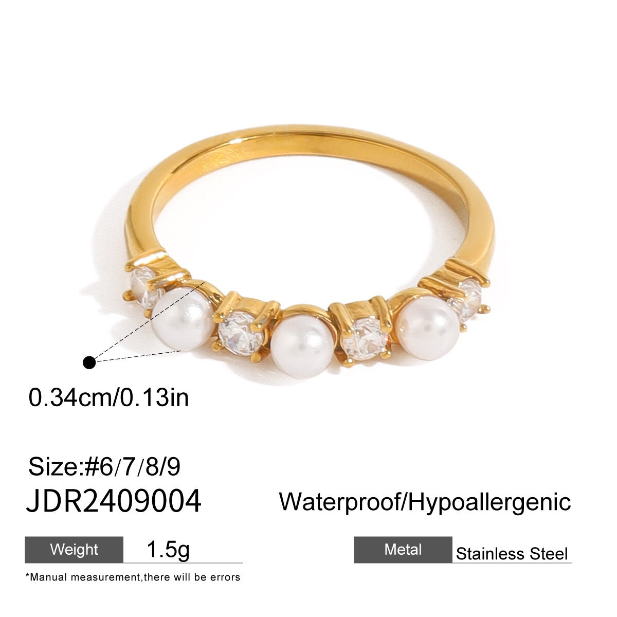18K Gold Pink Princess Statement Stacking Rings