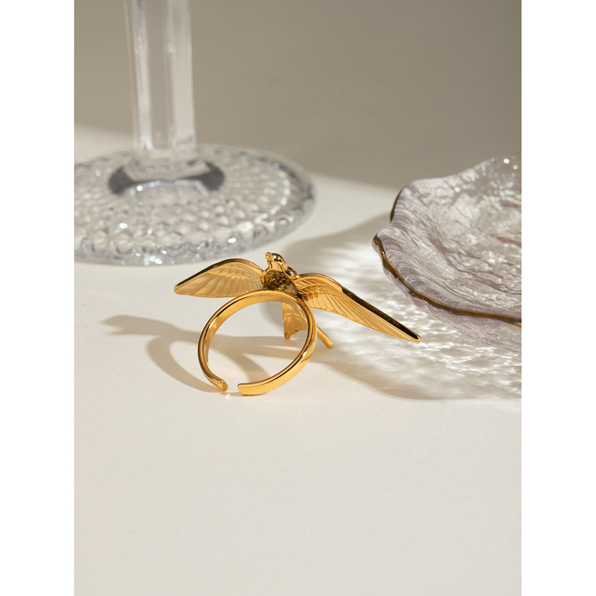 18K Gold Lady Bird Statement Ring