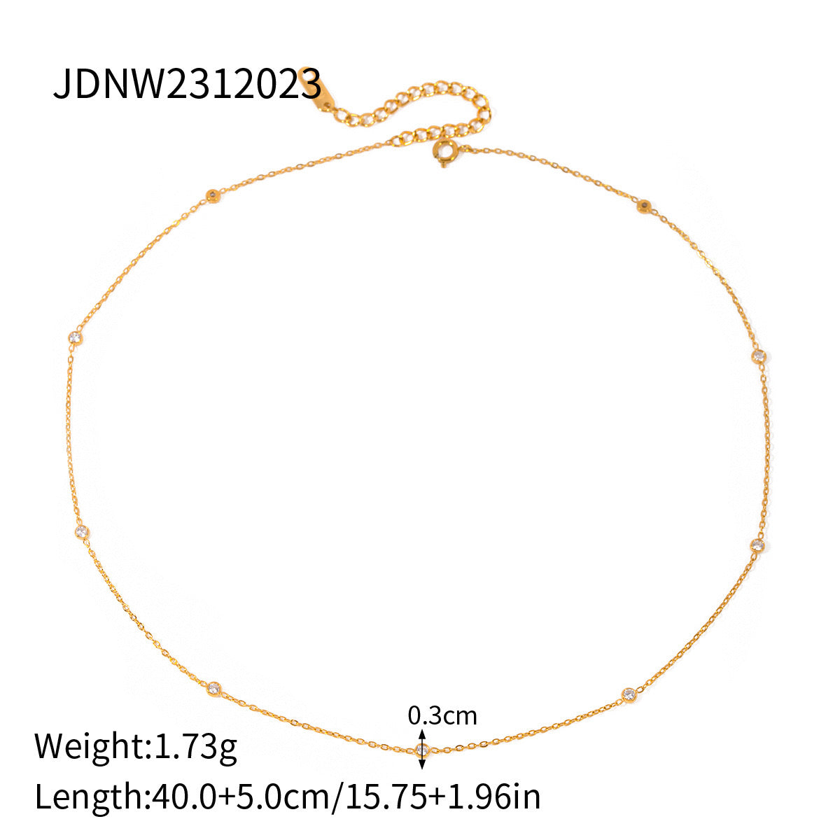 18K Gold Stars Align Chain Necklace