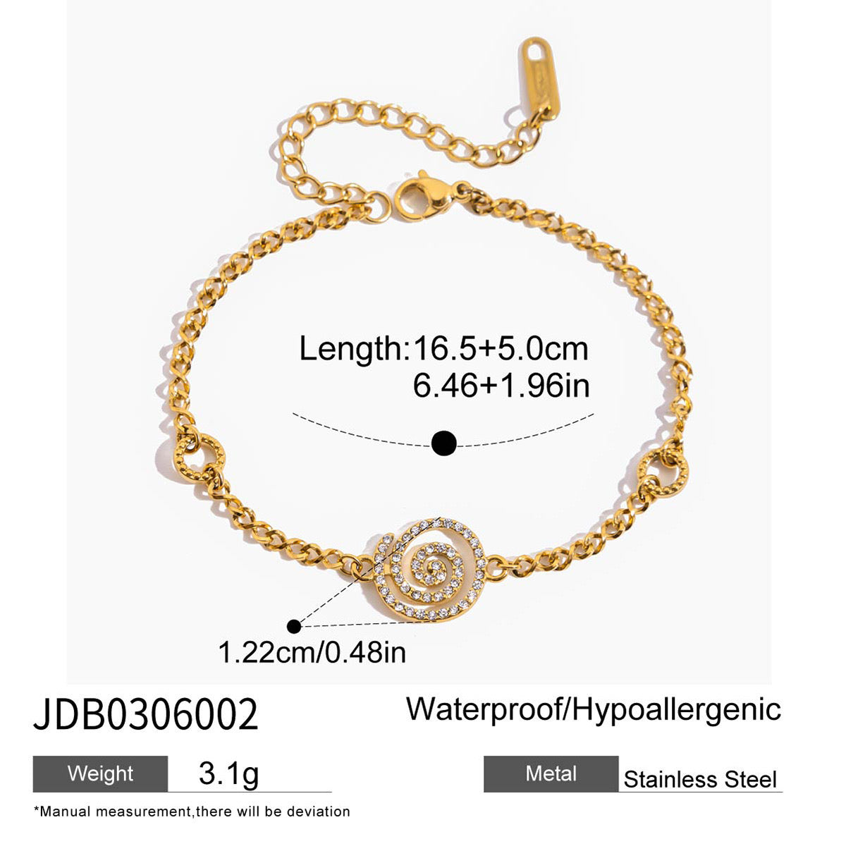 18K Gold Shimmering Dainty Flower Bow Bracelet Stack