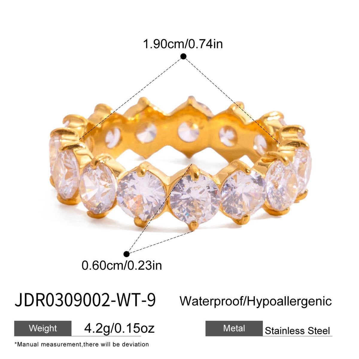 18K Gold Pink Affair Tennis Eternity Ring