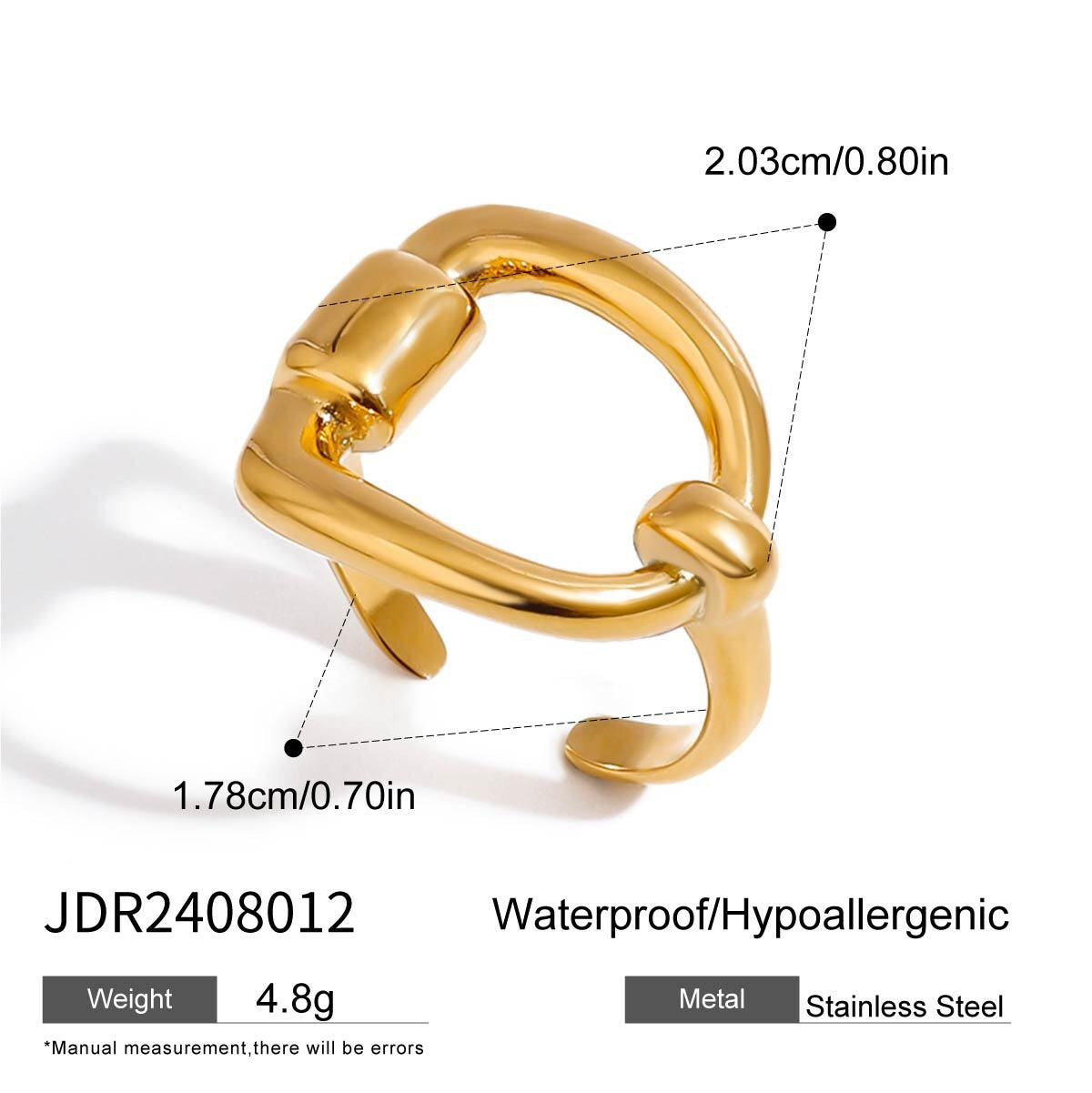 18K Gold and Silver Two Tone Geometric Statement Ring