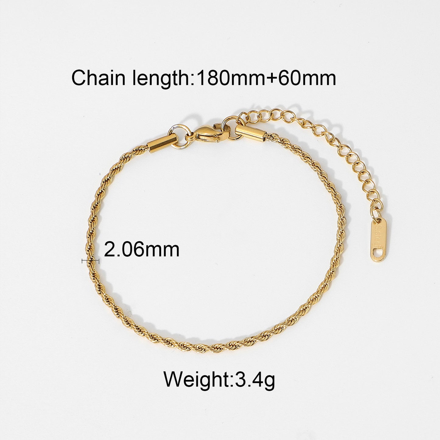 18K Gold Rope Bracelet