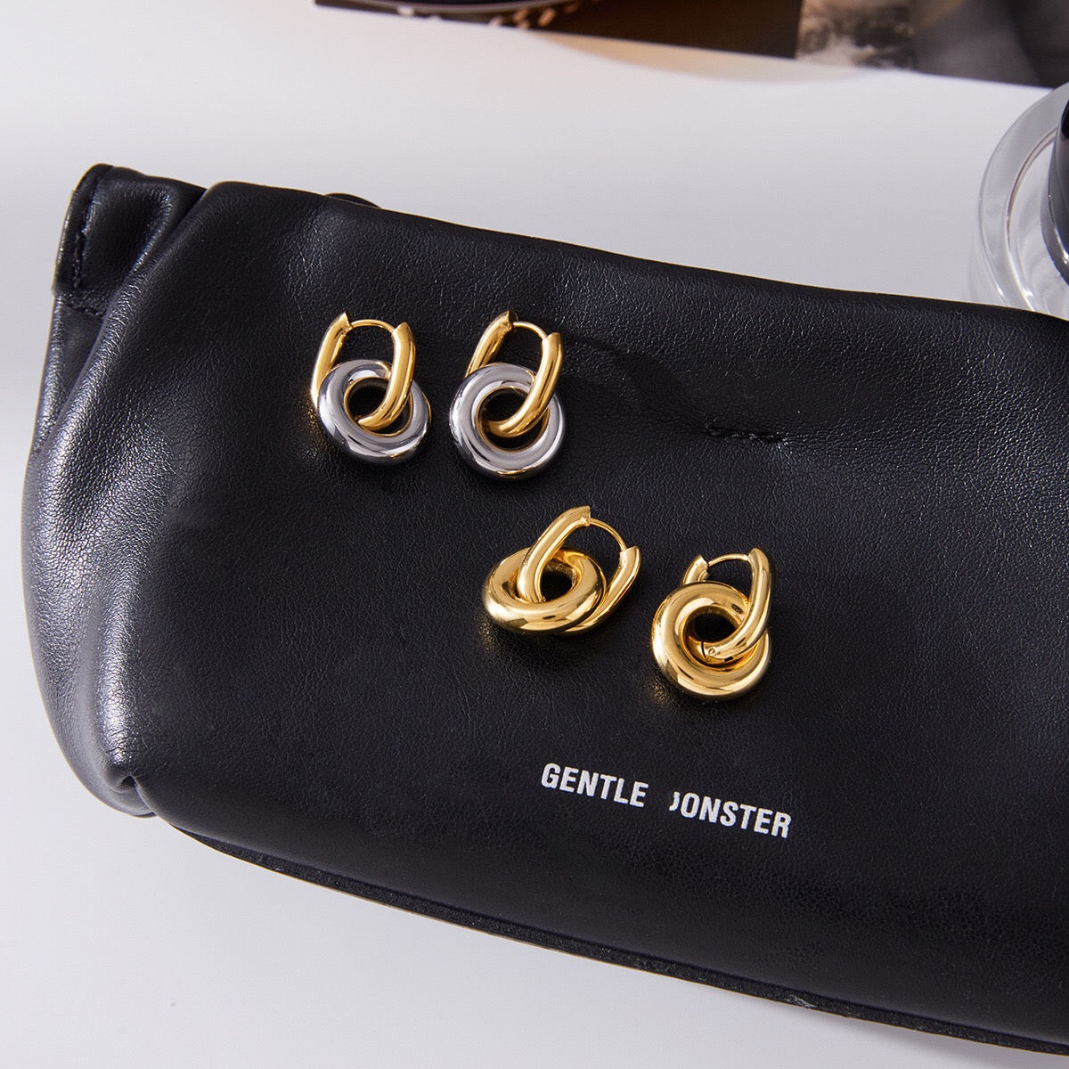 18K Gold Golden Muse Small Hoop Huggie Earrings