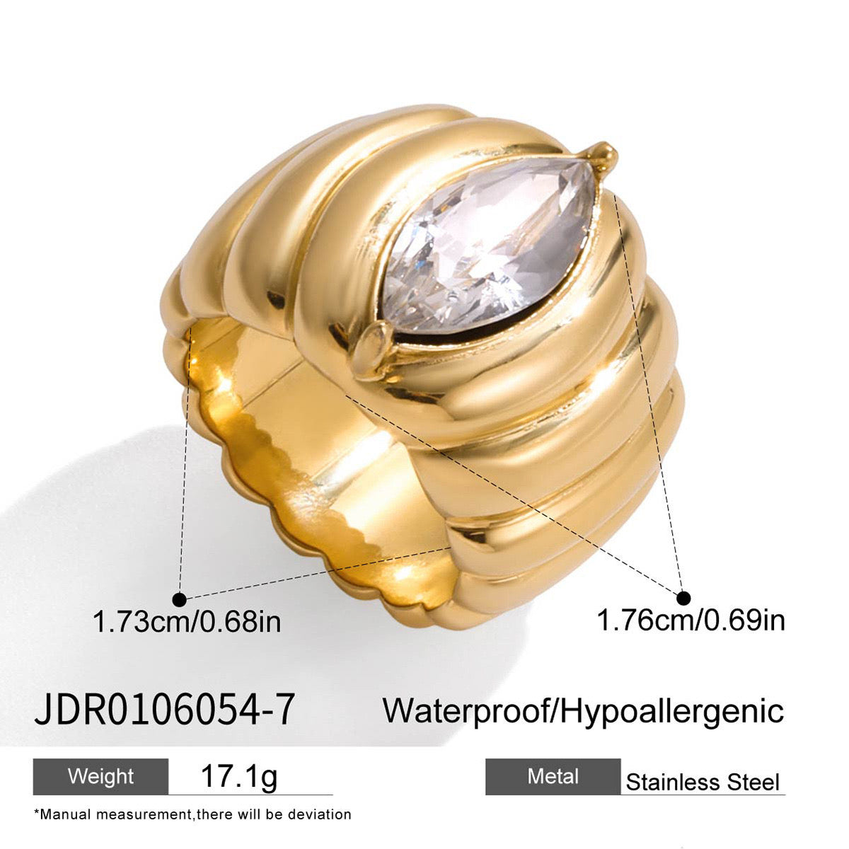 18K Gold Pumpkin Latte Stacking Rings Set