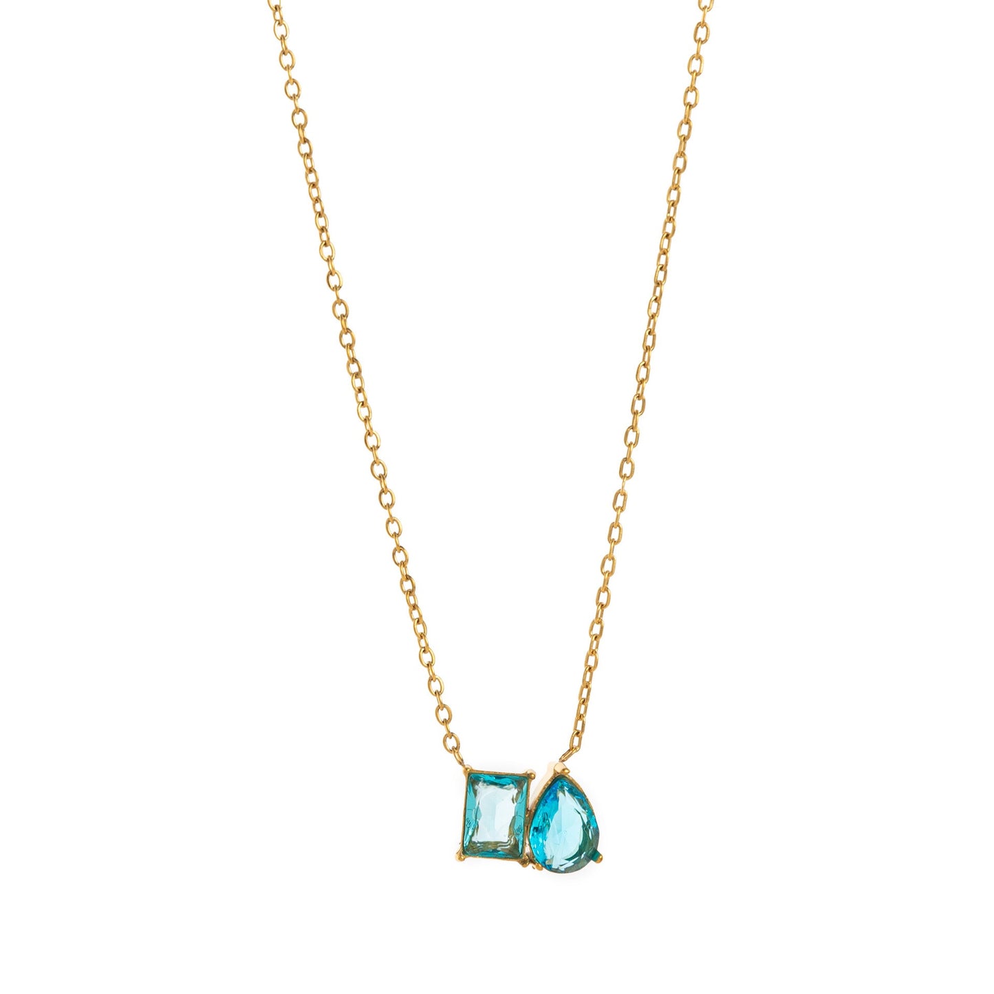 18K Gold Soulmate Birthstone Pendant Necklace